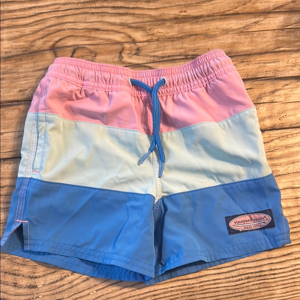 Vineyard Vines Kids Swim Trunks - Pink, Light Blue, Blue